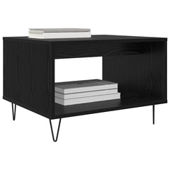 vidaXL Coffee Table Black oak 60 x 50 x 40 cm Engineered wood 3