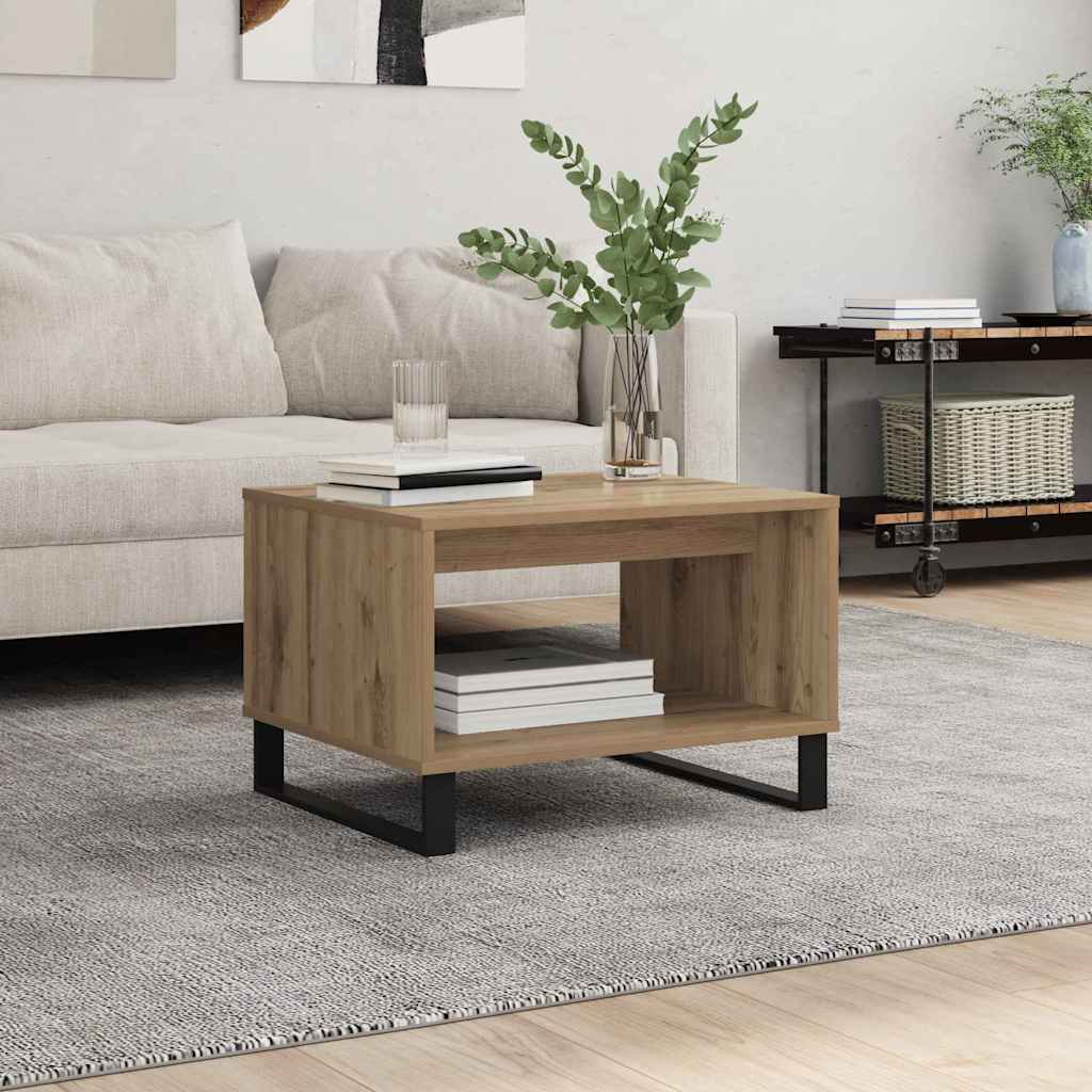 vidaXL Coffee Table Artisan oak 60 x 50 x 40 cm Engineered wood 1