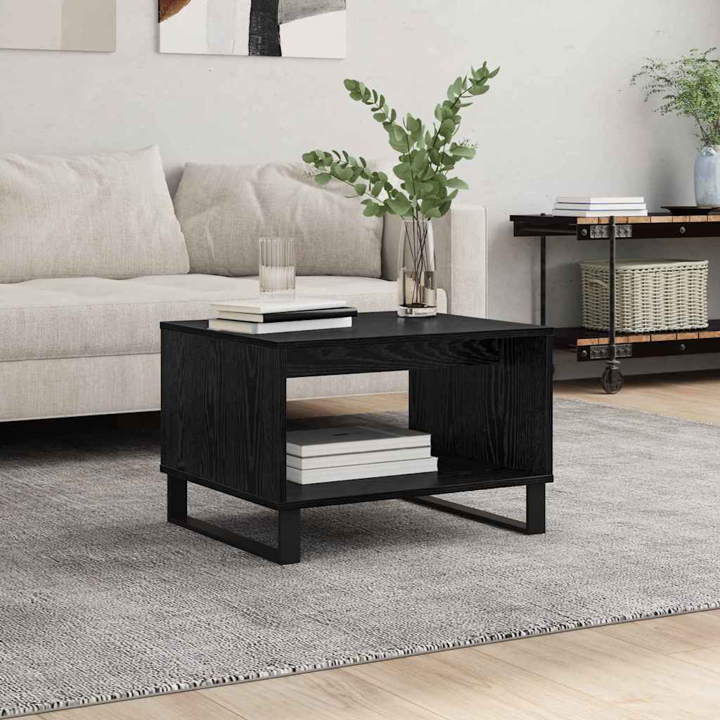 vidaXL Coffee Table Black oak 60 x 50 x 40 cm Engineered wood 1
