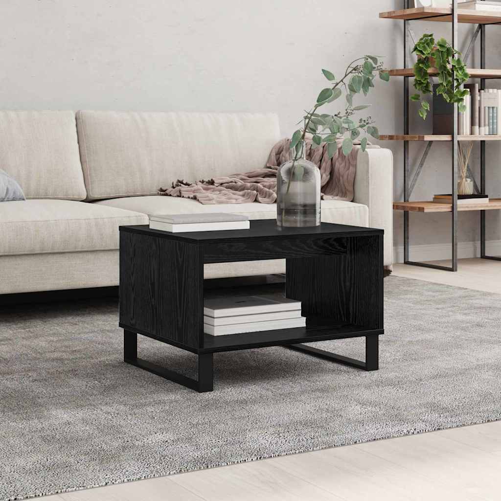 vidaXL Coffee Table Black oak 60 x 50 x 40 cm Engineered wood 4