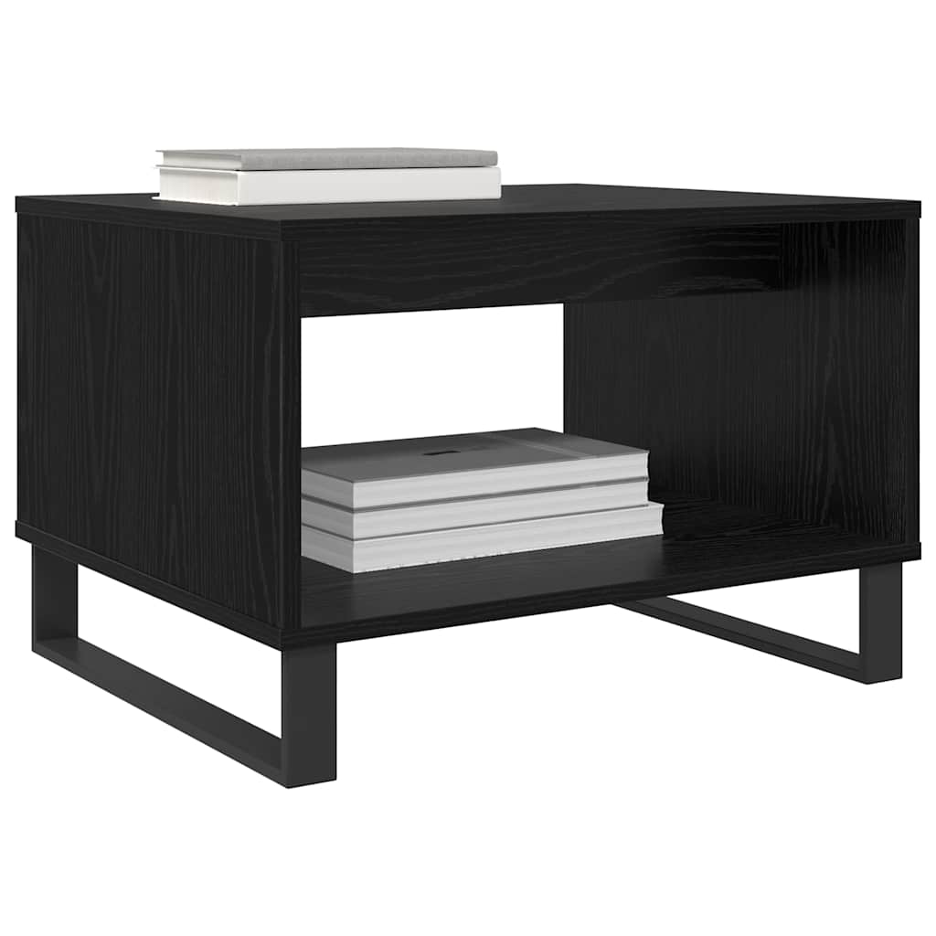 vidaXL Coffee Table Black oak 60 x 50 x 40 cm Engineered wood 3