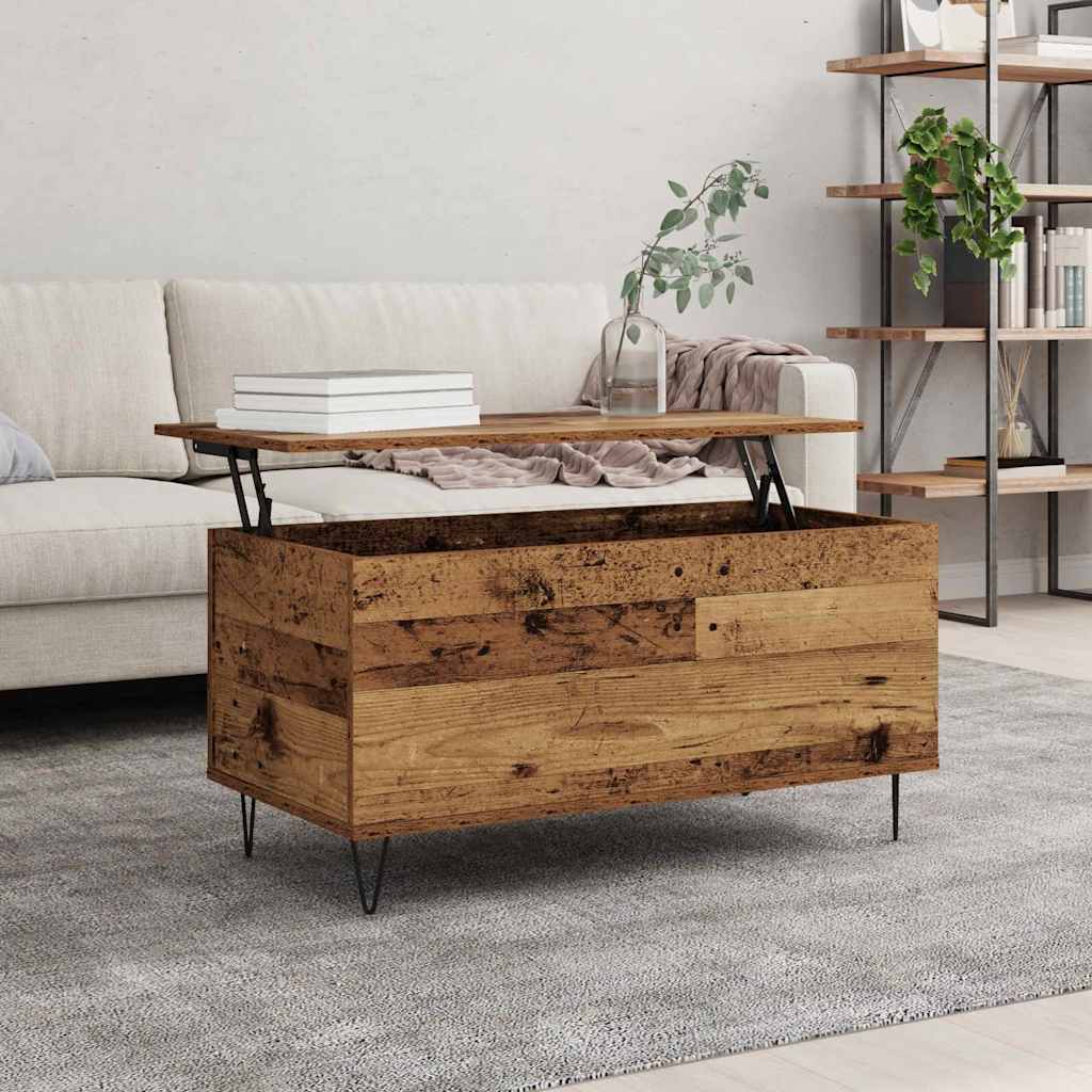 vidaXL Coffee Table Old wood 90 x 44.5 x 45 cm Engineered wood 4