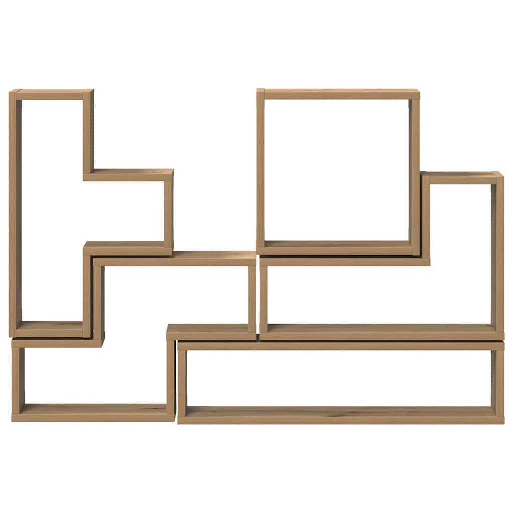 vidaXL Wall Shelf Wall-Mounted Artisan Oak 96 x 12 x 64 cm 5