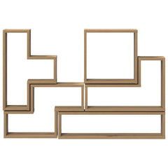 vidaXL Wall Shelf Wall-Mounted Artisan Oak 96 x 12 x 64 cm 5