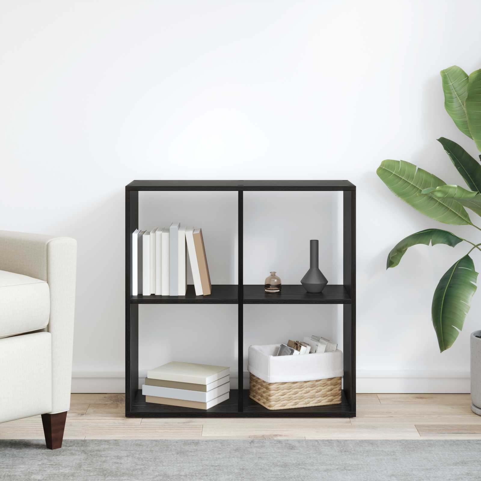 vidaXL Book Cabinet 4-Tier 69.5 x 29 x 69.5 cm Engineered Wood 4