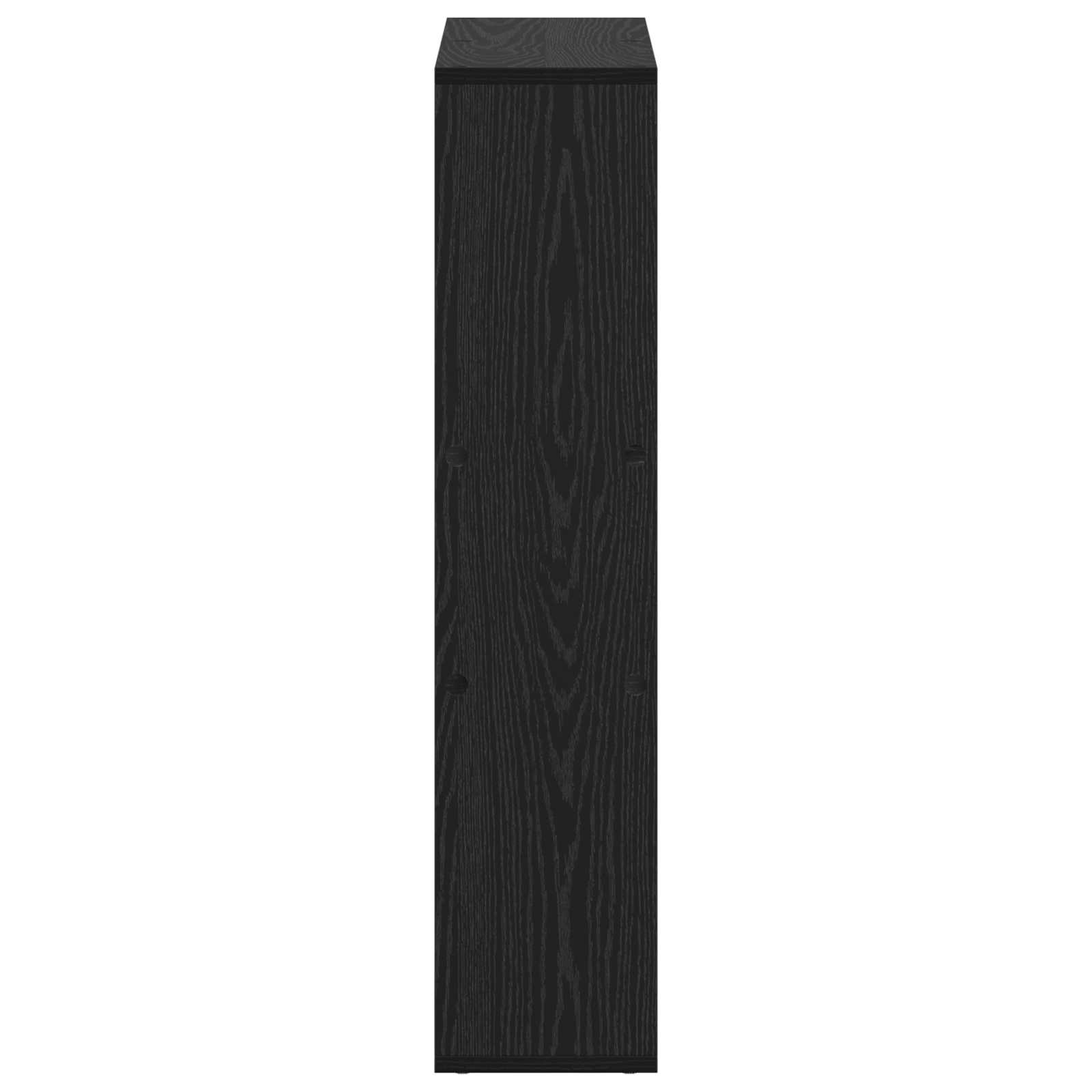 vidaXL Book Cabinet 7-Tier 63 x 20 x 90 cm Engineered Wood Black Oak 6
