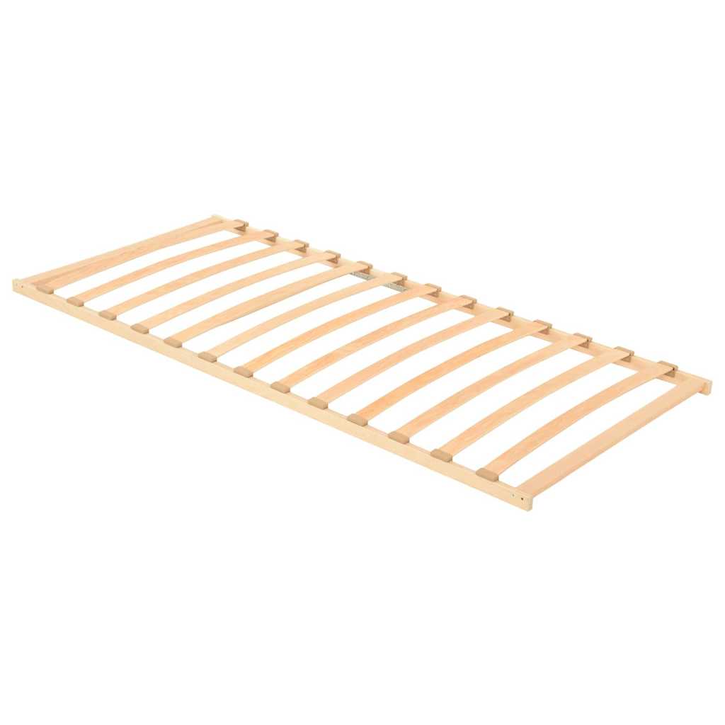 vidaXL Slatted Bed Base Brown Solid Beech Wood