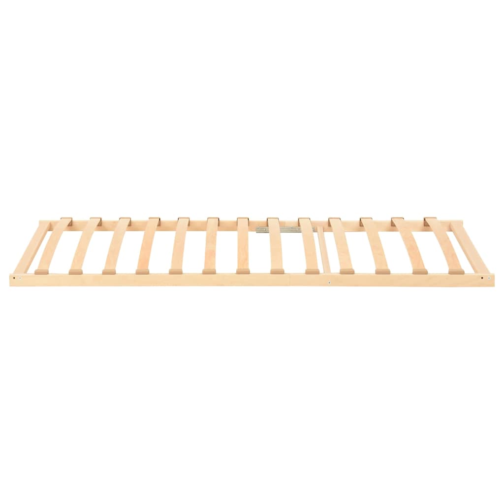 Slatted Bed Base Brown Solid Beech Wood
