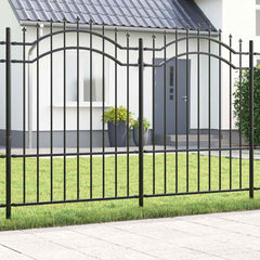 Garden Fence CORONA 240 x 75 cm Powder-coated steel Grey 190 cm