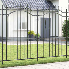 Garden Fence CORONA 240 x 75 cm Powder-coated steel Grey 222 cm