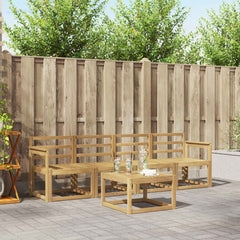 Outdoor Sofa Set 5 pcs 4-Seaters Solid Acacia Wood Open frame