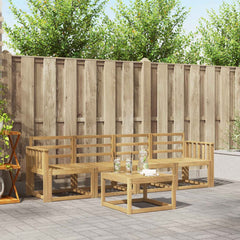 Outdoor Sofa Set 5 pcs 4-Seaters Solid Acacia Wood Vertical slats