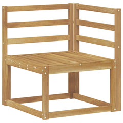 Outdoor Sofa White Solid Acacia Wood Horizontal slats