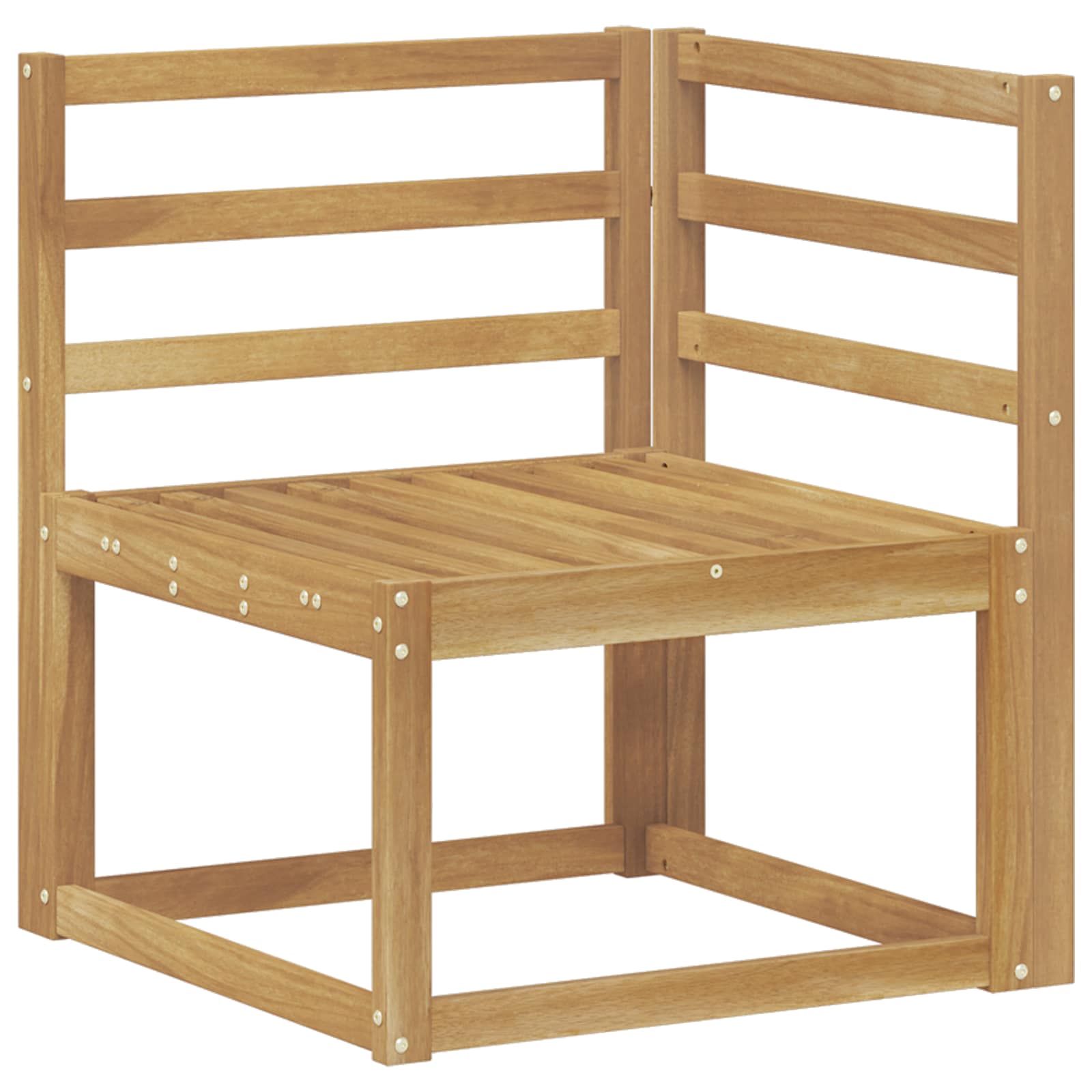 vidaXL Outdoor Sofa Set 7 pcs White Solid Acacia Wood 4