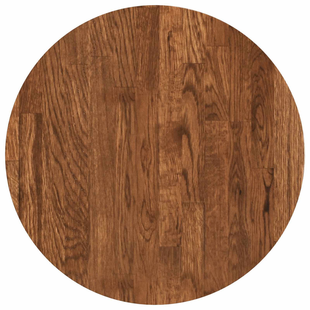 Table Top Round Solid Oak Wood Light Brown