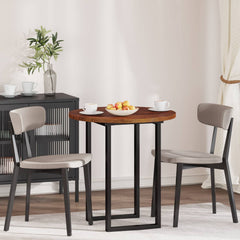 vidaXL Table Top Round Solid Oak Wood Light Brown