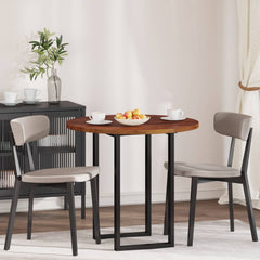 vidaXL Table Top Round Solid Oak Wood Light Brown
