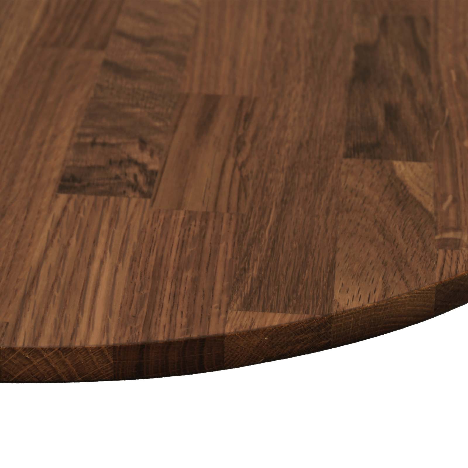 vidaXL Table Top Ø 40 x 2.5 cm Round Solid Oak Wood Dark Brown 6