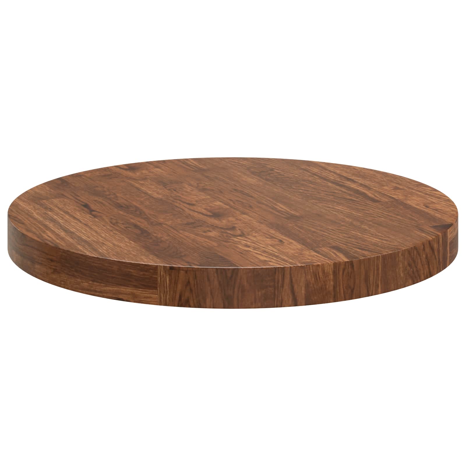 vidaXL Table Top Ø 50 x 4 cm Round Solid Oak Wood Light Brown 5