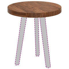 vidaXL Table Top Ø 50 x 4 cm Round Solid Oak Wood Light Brown 3