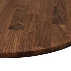 vidaXL Table Top Ø 50 x 4 cm Round Solid Oak Wood Dark Brown 6