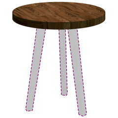 vidaXL Table Top Ø 50 x 4 cm Round Solid Oak Wood Dark Brown 3