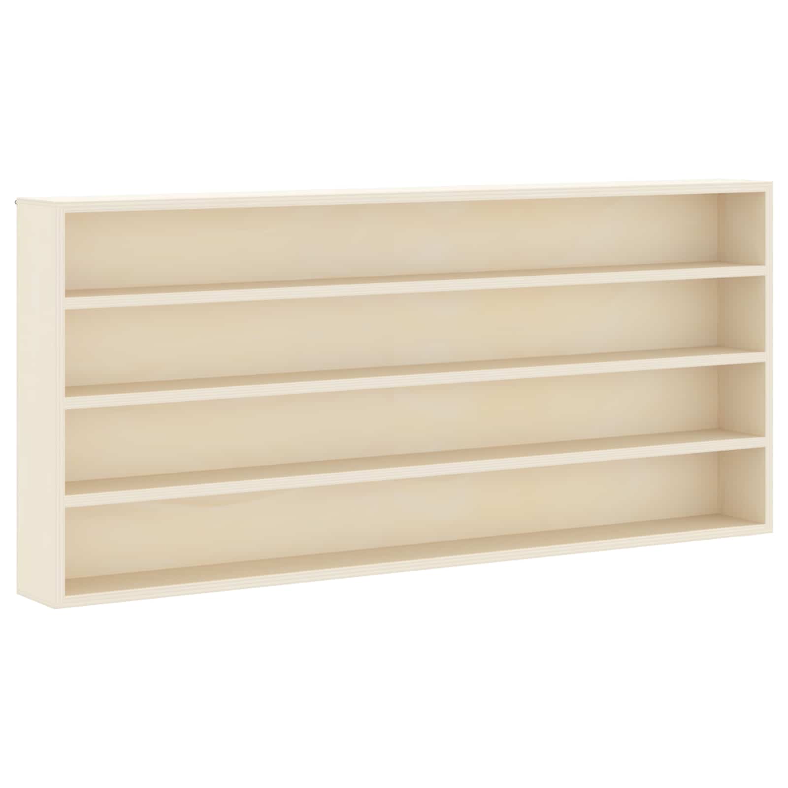vidaXL Wall Display Case Wall-Mounted Beige 80 x 8.5 x 36 cm 1