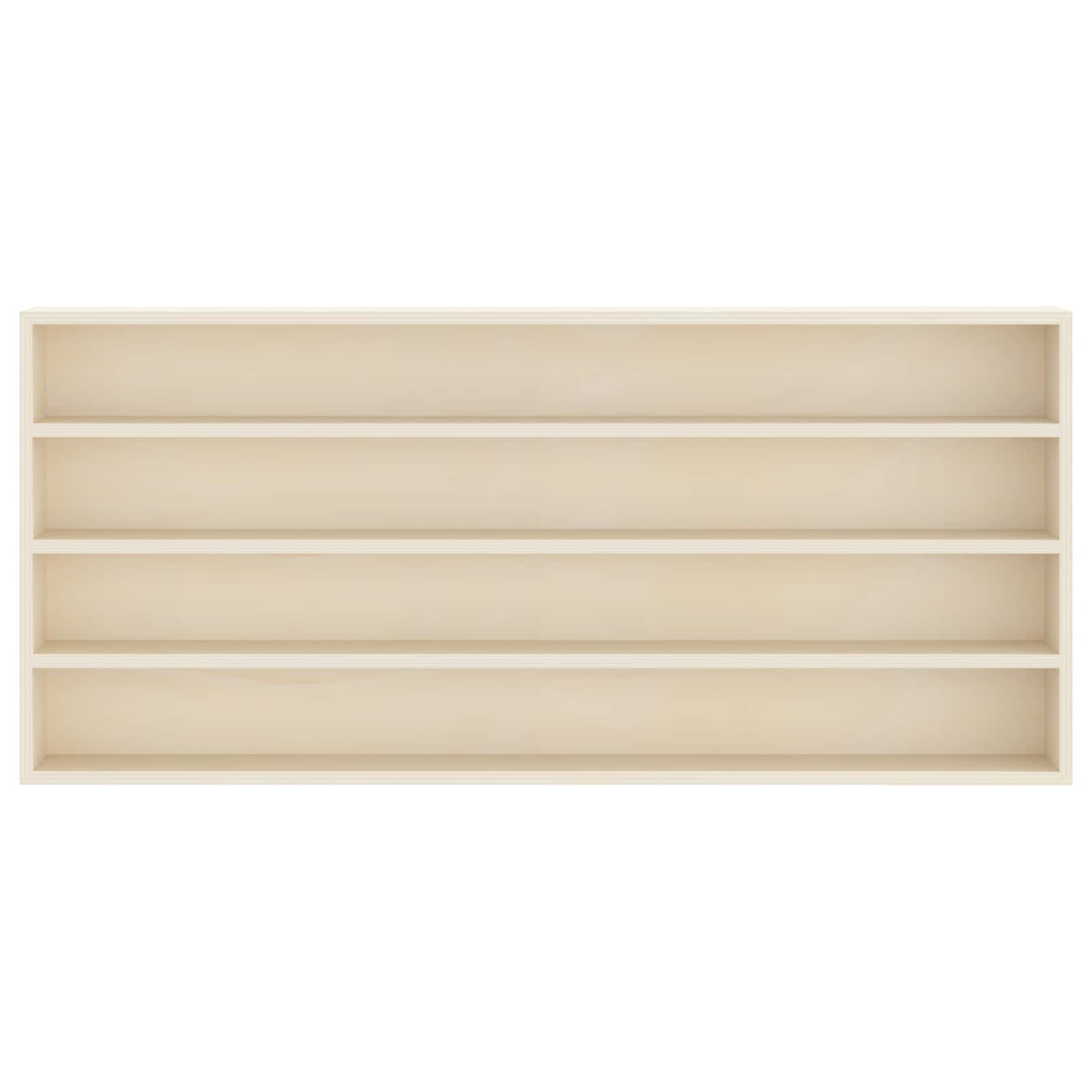 vidaXL Wall Display Case Wall-Mounted Beige 80 x 8.5 x 36 cm 3