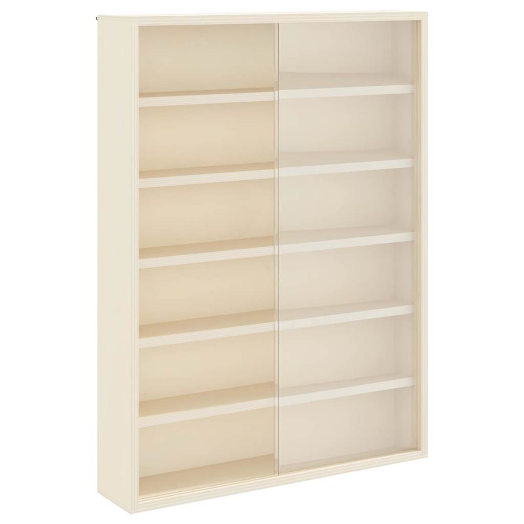 vidaXL Wall Display Case with Shelf Beige 40 x 8.5 x 54 cm Plywood 2