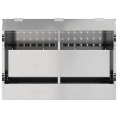 vidaXL Rabbit Feeder Silver 64.5 x 25.5 x 45.5 cm 6 kg 5