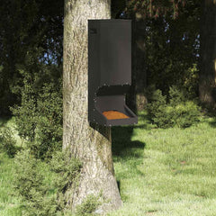 vidaXL Deer Feeder Black 28 x 30 x 80 cm 3 kg Cold-Rolled Steel 1