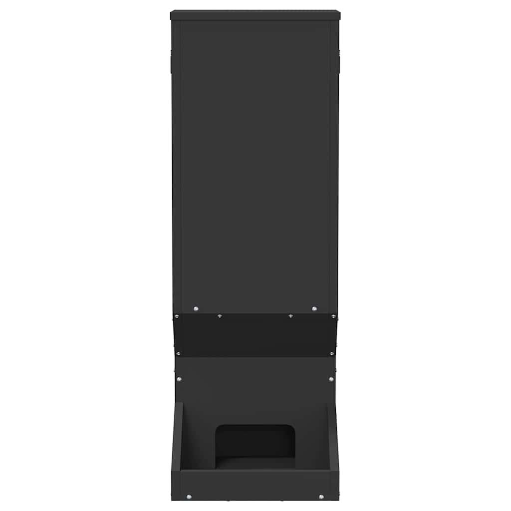 vidaXL Deer Feeder Black 28 x 30 x 80 cm 3 kg Cold-Rolled Steel 5