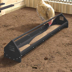 vidaXL Chicken Feeding Trough Black 108 x 20.5 x 20 cm 5 kg 1