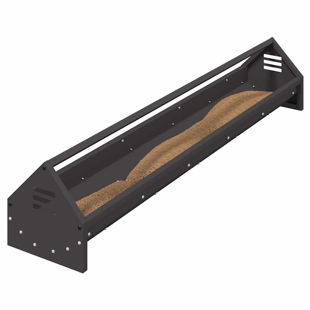 vidaXL Chicken Feeding Trough Black 108 x 20.5 x 20 cm 5 kg 3
