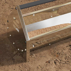vidaXL Chicken Feeding Trough Silver 108 x 20.5 x 20 cm 5 kg 4