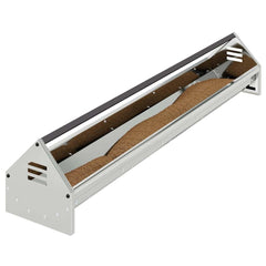 vidaXL Chicken Feeding Trough Silver 108 x 20.5 x 20 cm 5 kg 3