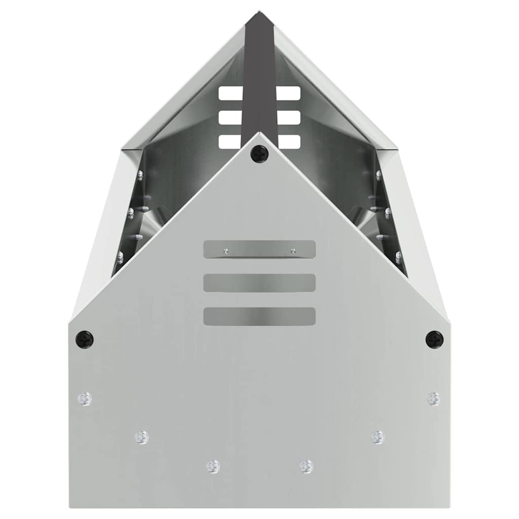 vidaXL Chicken Feeding Trough Silver 108 x 20.5 x 20 cm 5 kg 6