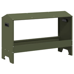 vidaXL Chicken Feeding Trough Olive Green 81 x 32 x 53.5 cm 2