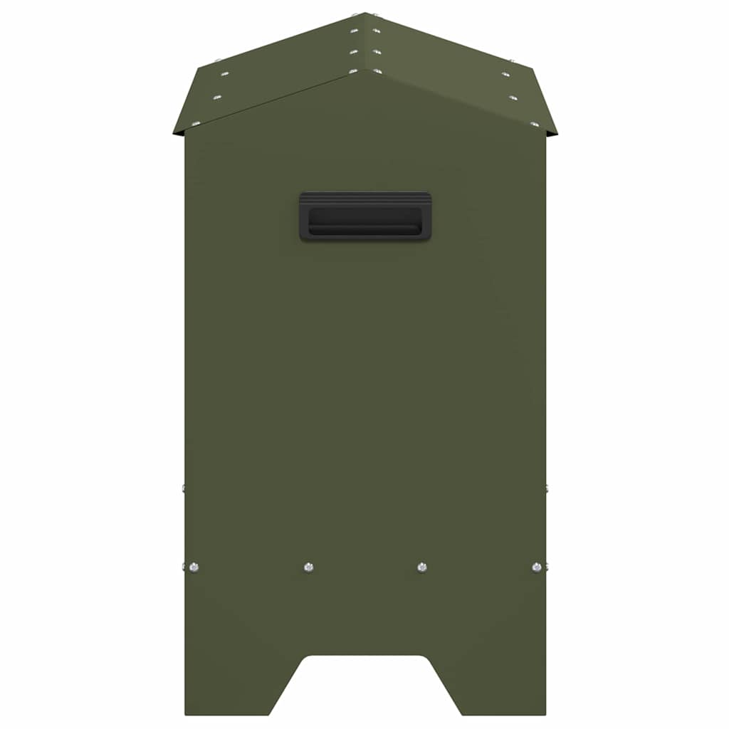 vidaXL Chicken Feeding Trough Olive Green 81 x 32 x 53.5 cm 6