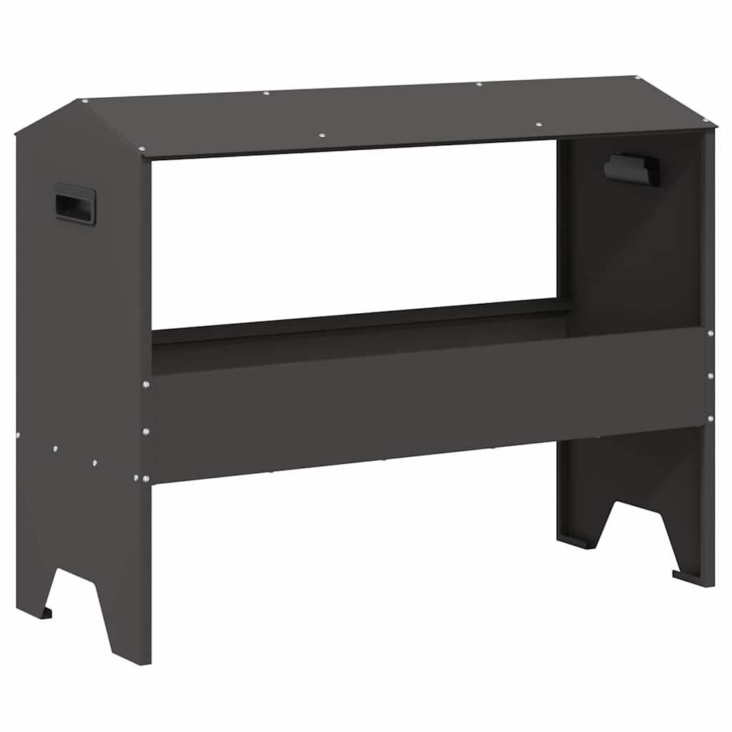 vidaXL Livestock Feeding Trough Black 79 x 35 x 62 cm 15 kg 2