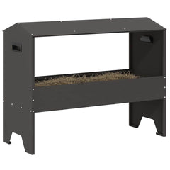 vidaXL Livestock Feeding Trough Black 79 x 35 x 62 cm 15 kg 3