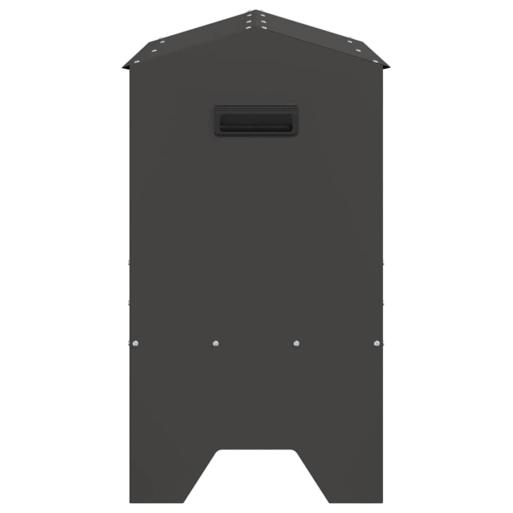 vidaXL Livestock Feeding Trough Black 79 x 35 x 62 cm 15 kg 6