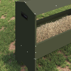 vidaXL Livestock Feeding Trough Olive Green 79 x 35 x 62 cm 15 kg 4