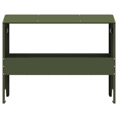 vidaXL Livestock Feeding Trough Olive Green 79 x 35 x 62 cm 15 kg 5