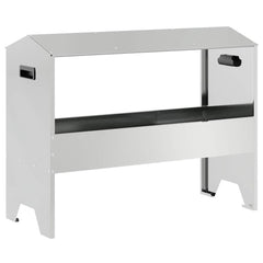 vidaXL Livestock Feeding Trough Silver 79 x 35 x 62 cm 15 kg 2