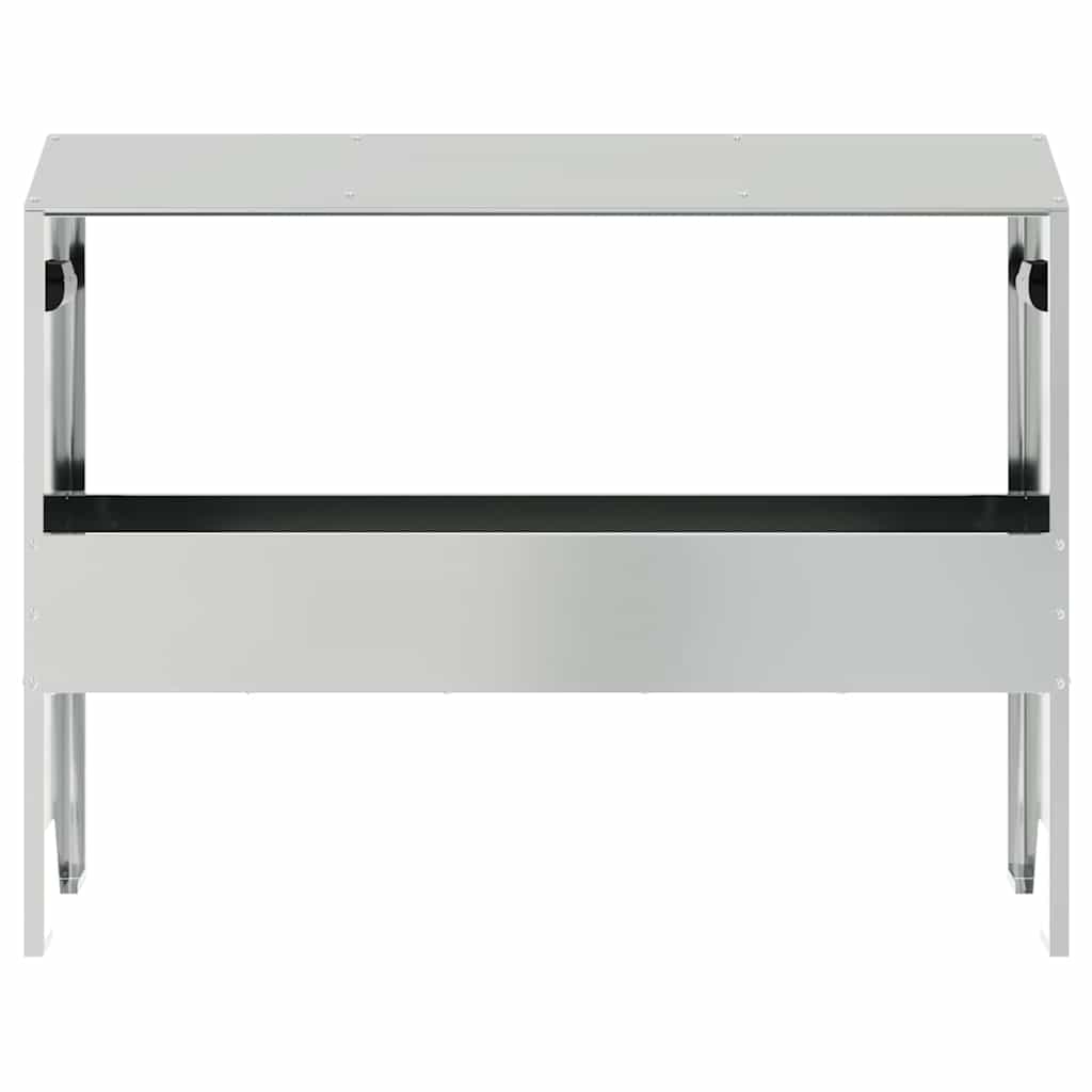 vidaXL Livestock Feeding Trough Silver 79 x 35 x 62 cm 15 kg 5