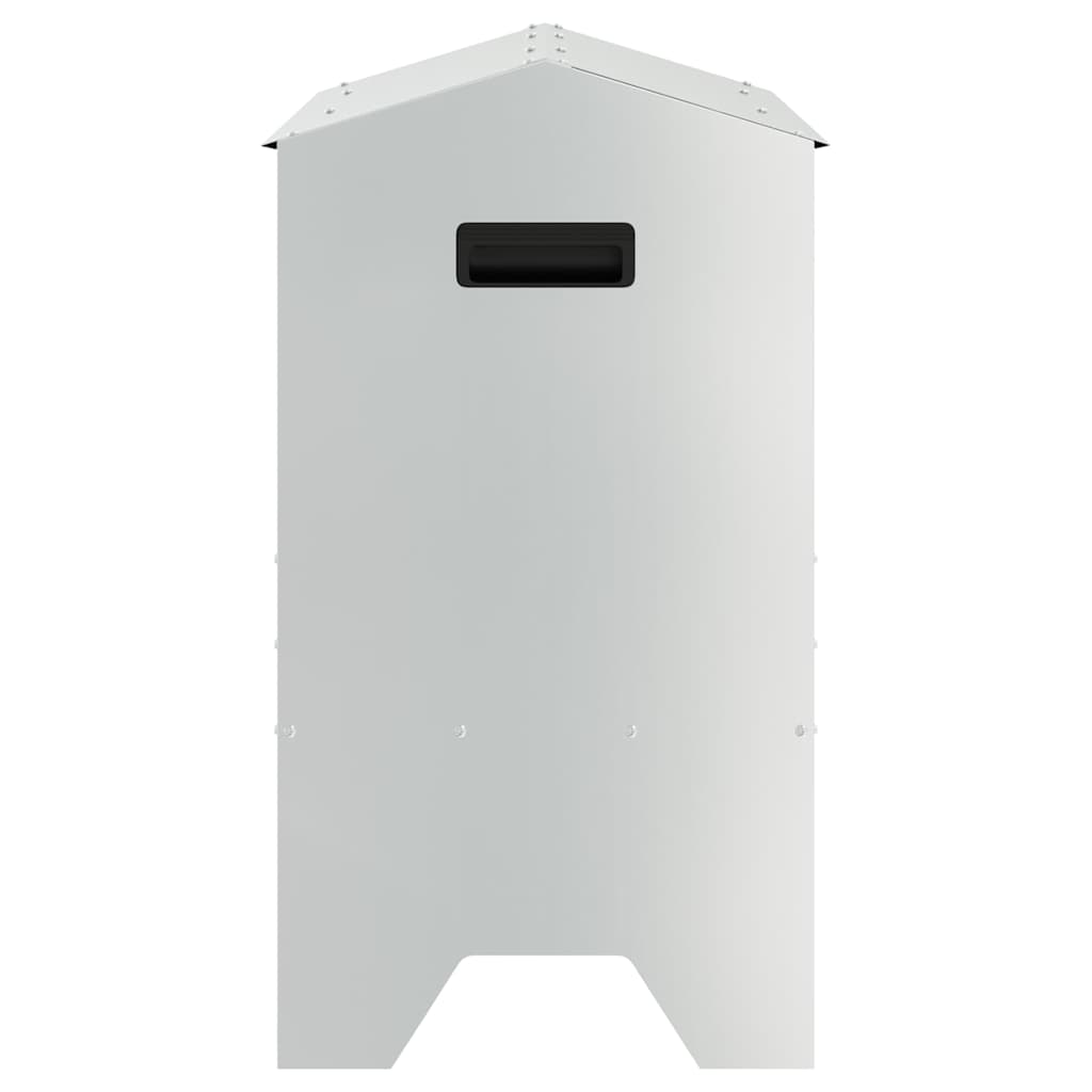 vidaXL Livestock Feeding Trough Silver 79 x 35 x 62 cm 15 kg 6