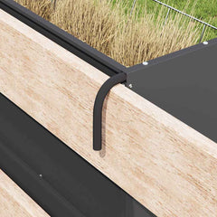 vidaXL Hanging Hay Feeder Black 61 x 33 x 66 cm 5 kg Cold-Rolled Steel 4