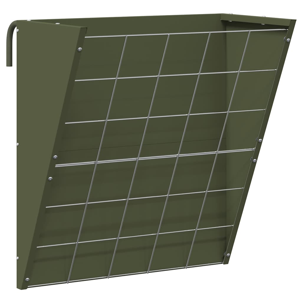 vidaXL Hanging Hay Feeder Olive Green 61 x 33 x 66 cm 5 kg 2