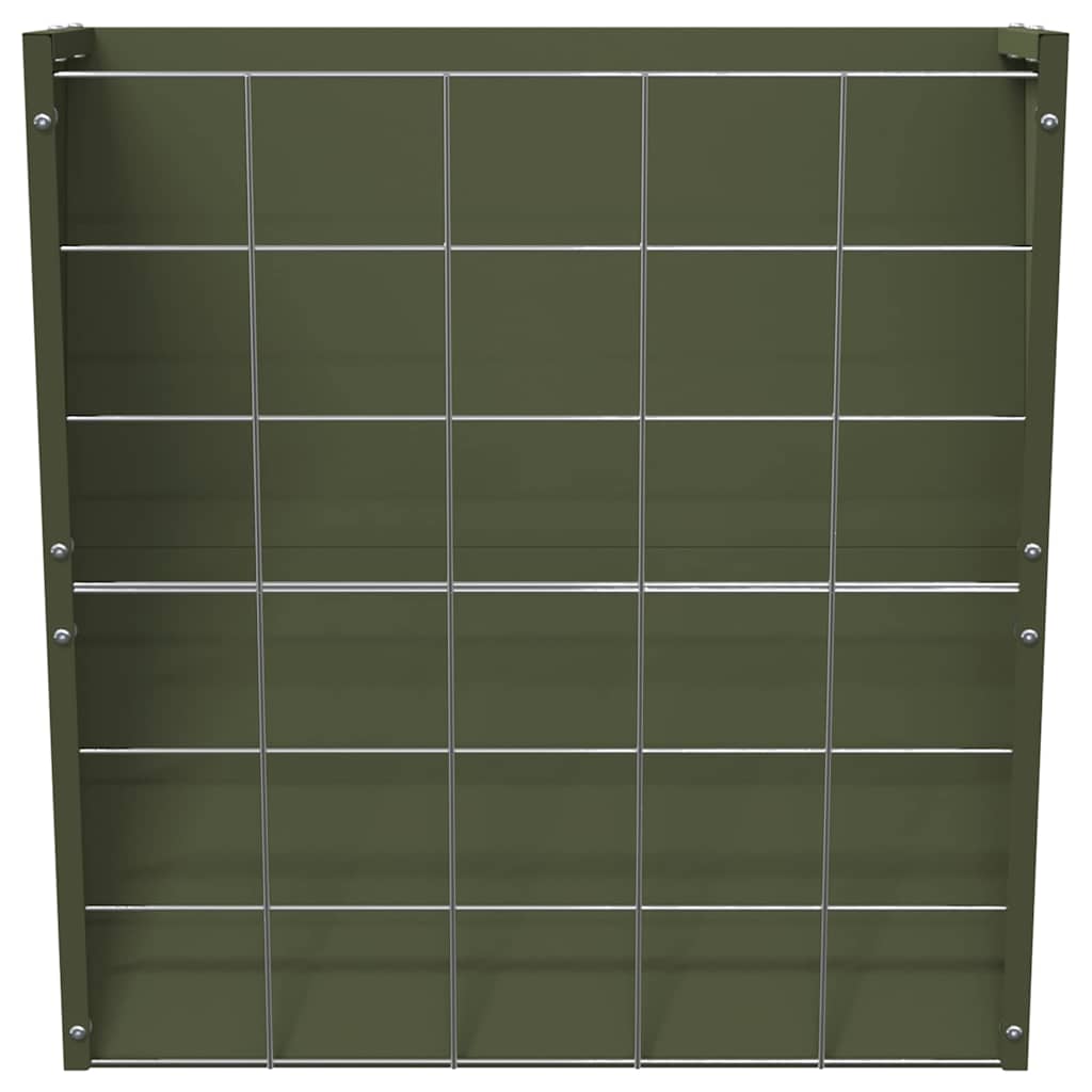 vidaXL Hanging Hay Feeder Olive Green 61 x 33 x 66 cm 5 kg 5